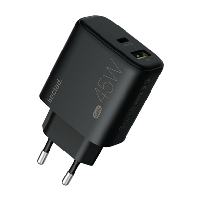 Beclad 45W Adapter USB-C + A Port (prod. by Samsung) - Black