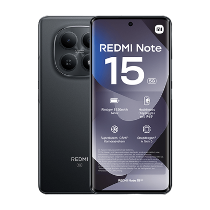 Xiaomi Redmi Note 15 5G Dual Sim 8GB RAM 256GB - Black