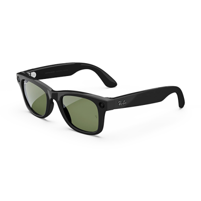 Ray-Ban Meta Wayfarer Gen1 AI Glasses Size L - Shiny Black/G15-Green
